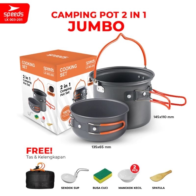 Jual Alat Masak Camping Speeds Panci Camping Cooking Set Shopee