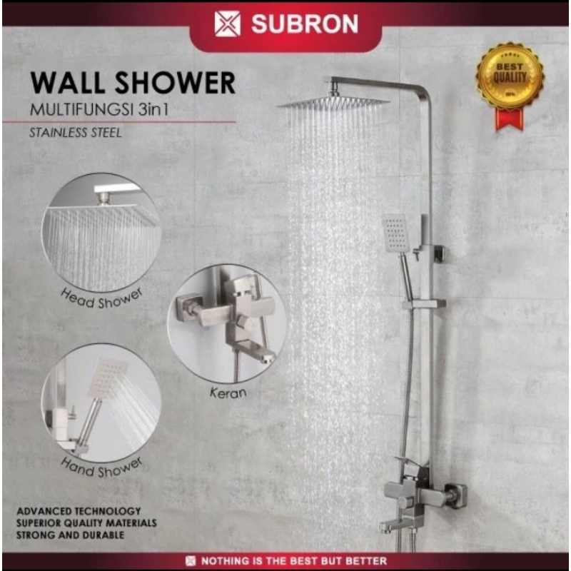 Jual Shower tiang kuningan SUBRON / shower tiang kotak panas dingin ...