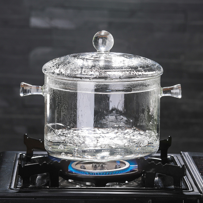 Jual Panci Kaca Aesthetic Tahan Panas Api Masak Air Stewing Soup Pot ...