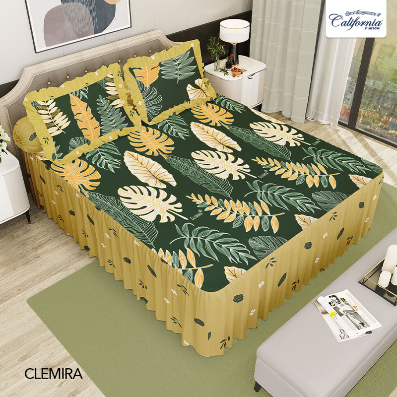 Jual CALIFORNIA Sprei King Rumbai 180x200 Clemira | Shopee Indonesia