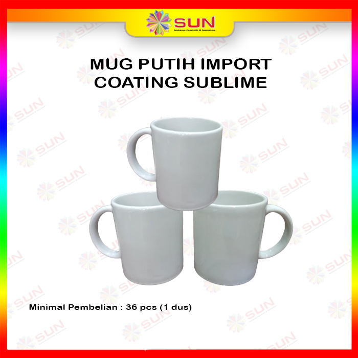 Jual Mug Putih Import 11 Oz Gelas Polos Coating Sublim Sablon Custom Siap Press Shopee Indonesia 4499