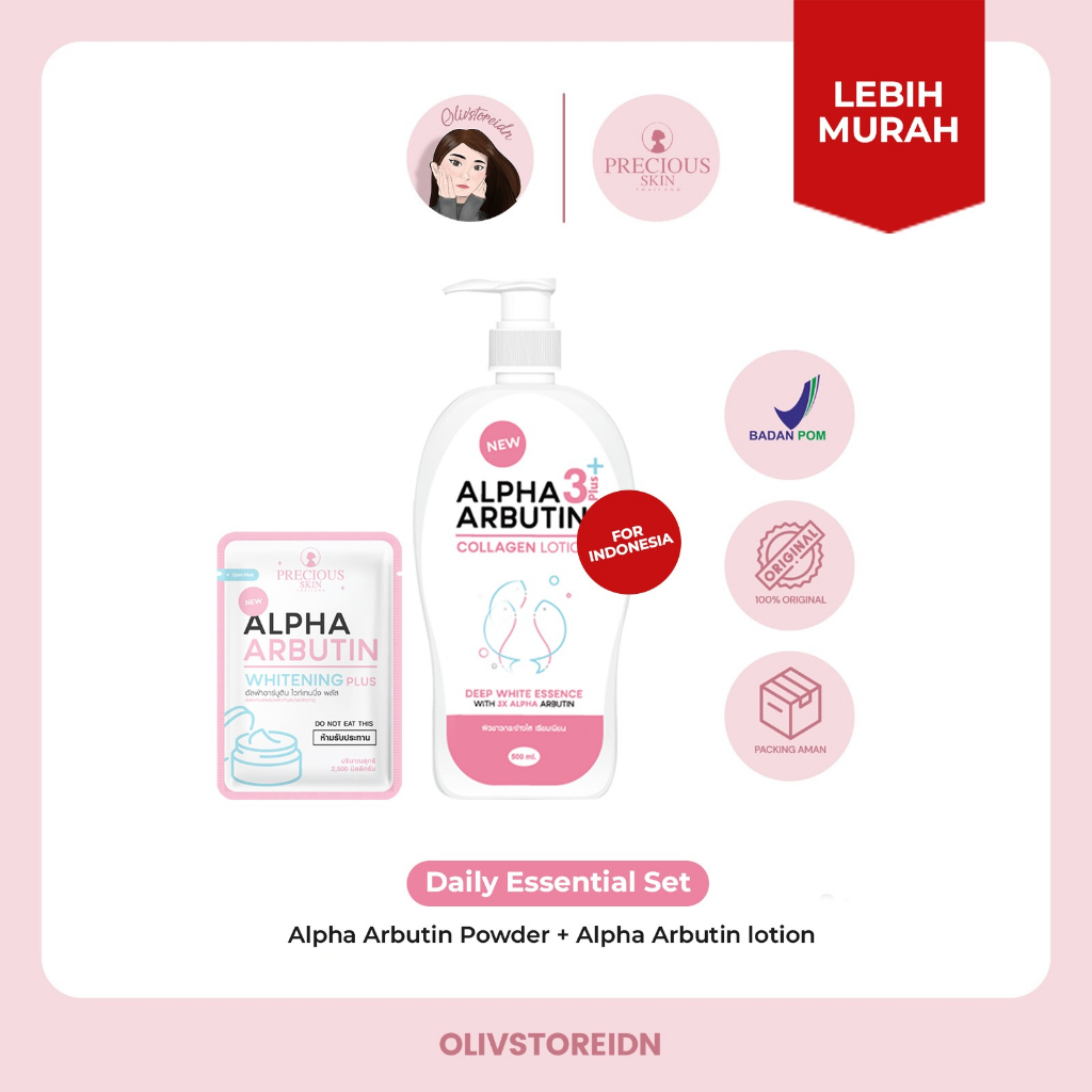 Jual DAILY ESSENTIAL SET / Precious Skin Thailand Alpha Arbutin Powder