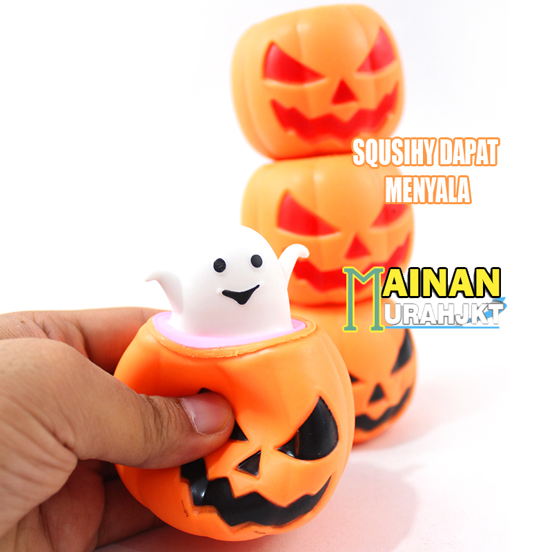 Jual FIGUREANS MAINAN ANAK MURAH SQUISHY LABU HALOWEN LED MENYALA POP ...
