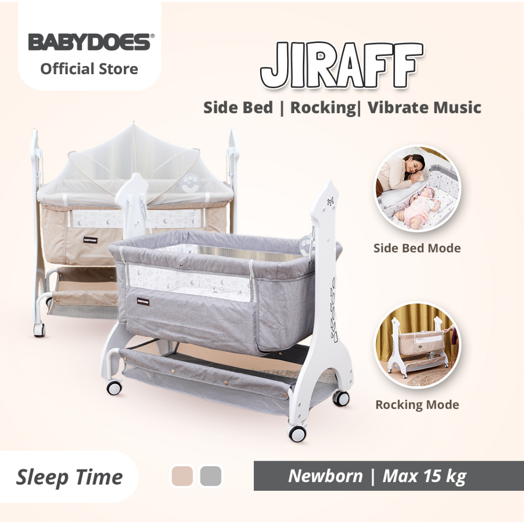 Jual BABYDOES JIRAFF SIDEBED °ROCKING ° VIBRATE MUSIC | Shopee Indonesia