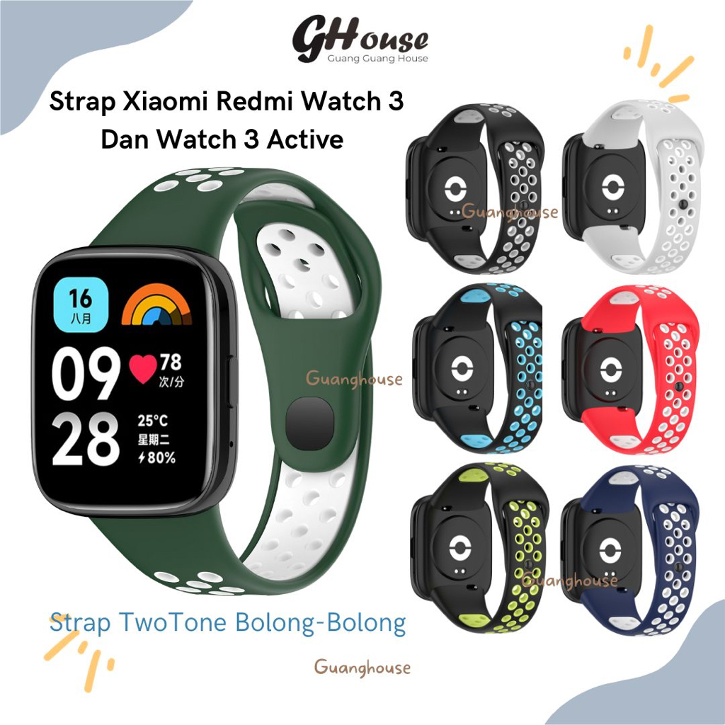 Jual Strap Xiaomi Redmi Watch 3 / REdmi WAtch 3 ACTIVE Two Tone Tali