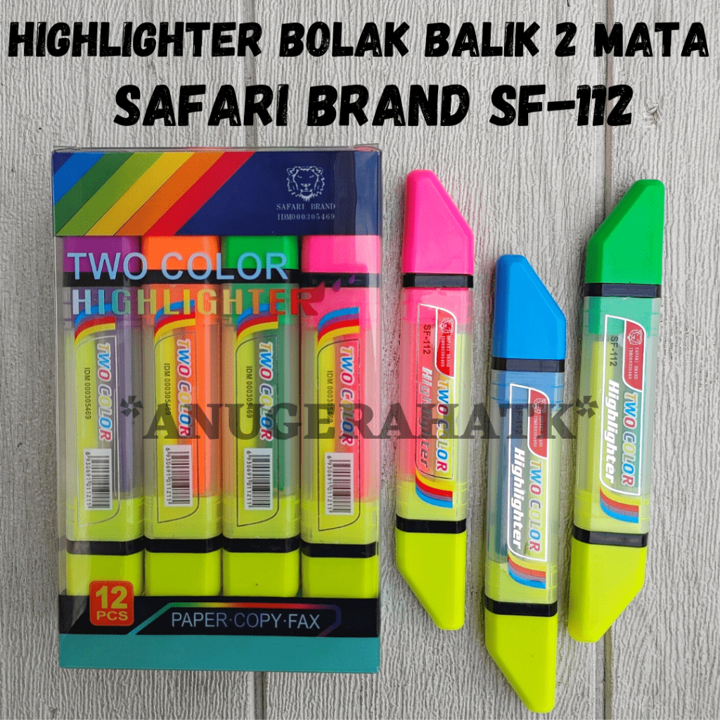 Jual HIGHLIGHTER Bolak Balik 2 Mata Safari SF112 Shopee Indonesia