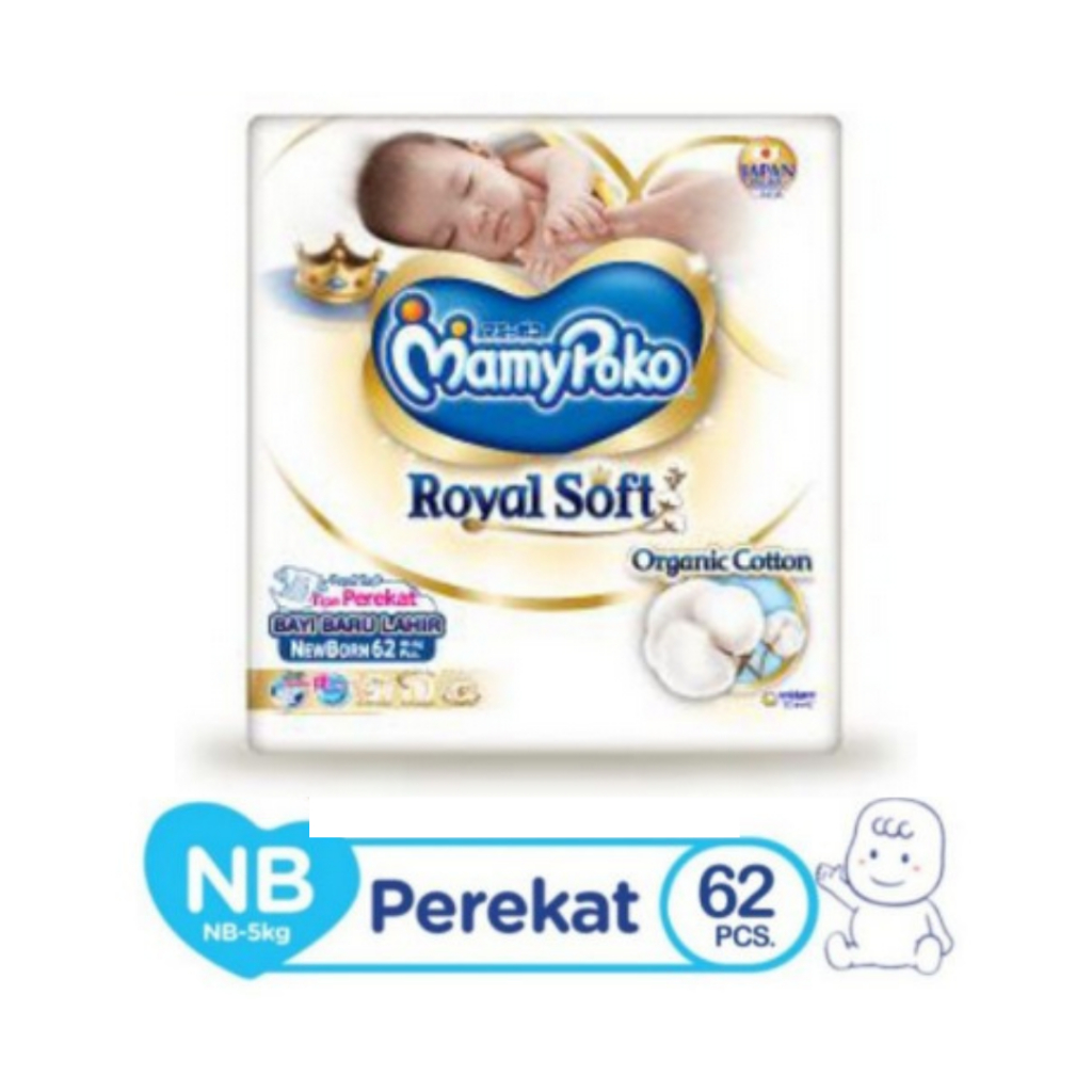 Jual MAMYPOKO ROYAL SOFT EXTRA DRY NB 62 POPOK PEREKAT BAYI ANAK MAMY