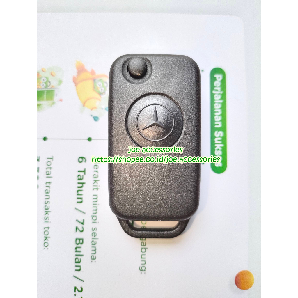 Jual casing kunci lipat flip key shell mercedes benz mercy w202 w124 ...