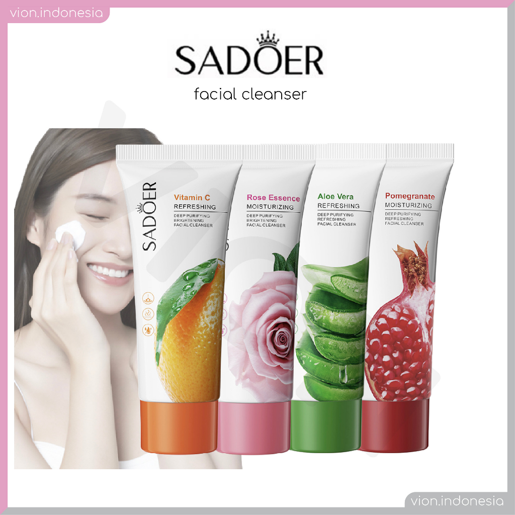 Jual SADOER Facial Cleanser Low pH Face Wash Natural Beauty Brightening