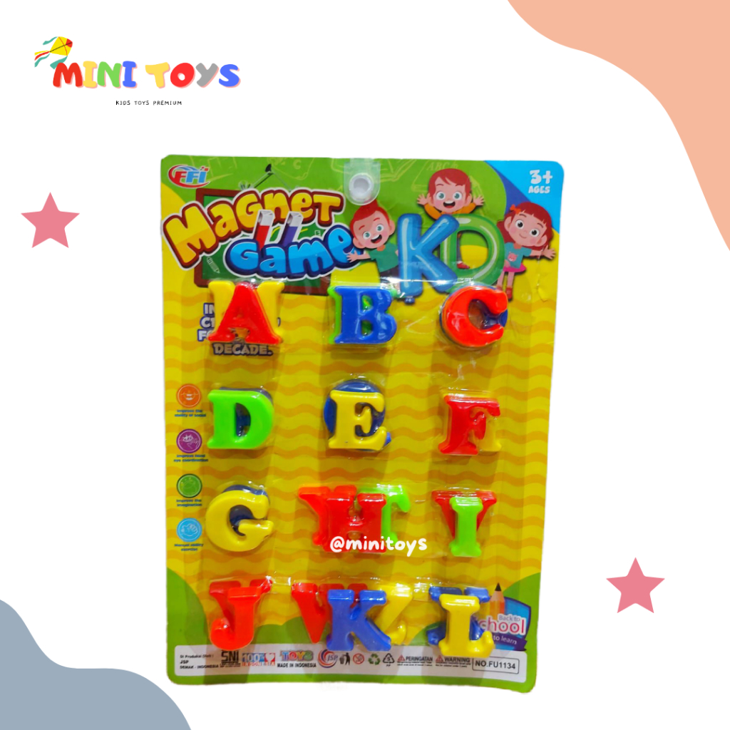 Jual Mini Toys - Mainan Edukasi Anak Magnet Game Puzzle Abjad Alphabet ...