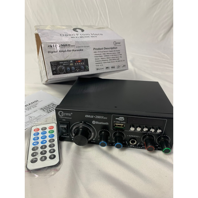 Jual HF_ELECTRONIC CAIWA AW280REC AMPLIFIER KARAOKE AC/DC Shopee
