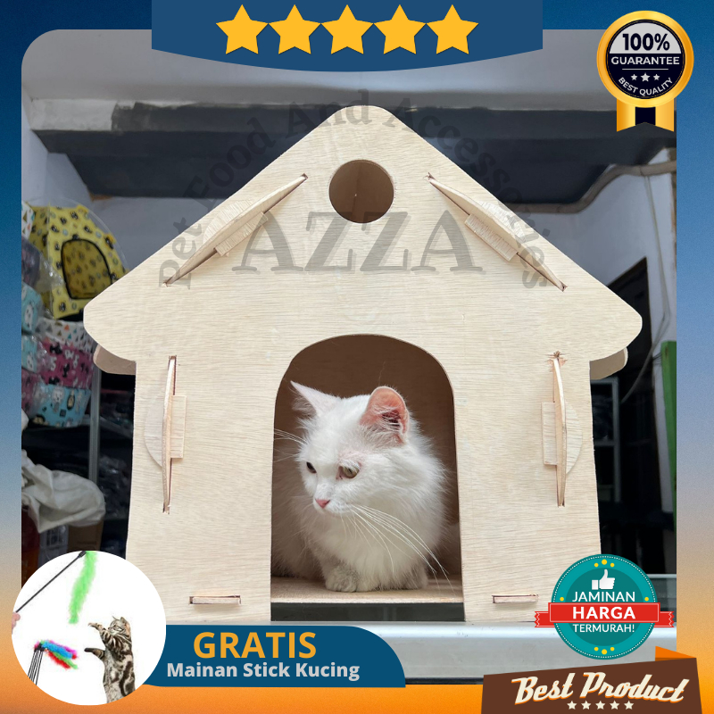 Jual Rumah Kucing Minimalis / Kandang Kucing Kayu Lucu / Rumah Kucing