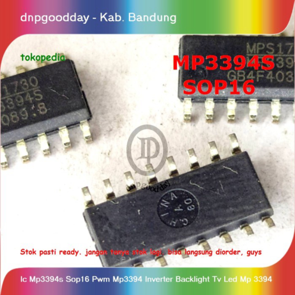 Jual Ic Mp3394s Sop16 Pwm Mp3394 Inverter Backlight Tv Led Mp 3394 ...