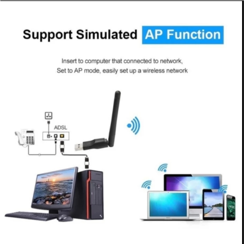 Jual USB Wifi Dongle MT7601 Adapter Wifi PC Laptop Set Top Box Matrix ...