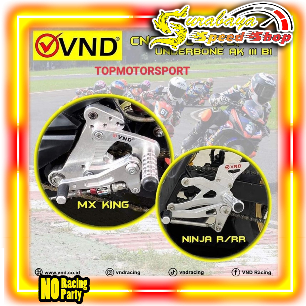 Jual VND Footstep Underbone Gigi CNC Aluminium Tipe AK 111 Kawasaki ...