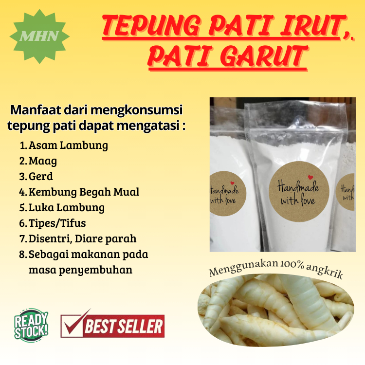 Jual Tepung Pati Irut Pati Garut Tepung Angkrik 100% Angkrik Asli ...