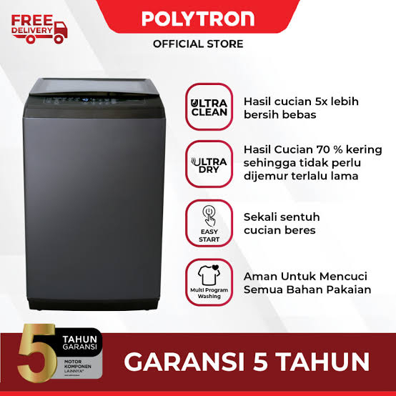 Jual Mesin Cuci 1 Tabung Polytron 9kg | Shopee Indonesia