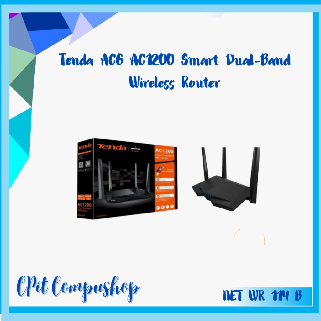 Tenda AC6 AC1200 Smart Dual-Band Wireless Router