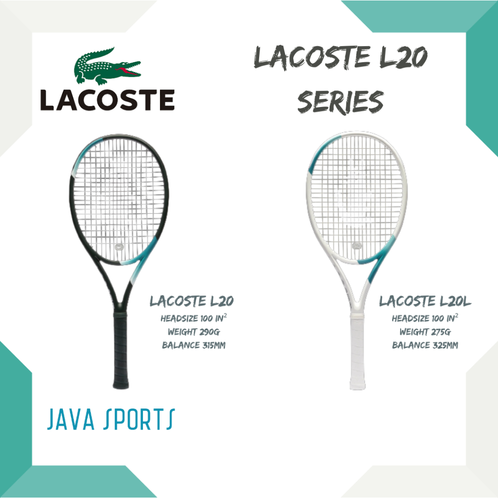 Jual Raket Tenis Lacoste L20 Series Premium Tennis Racket Original