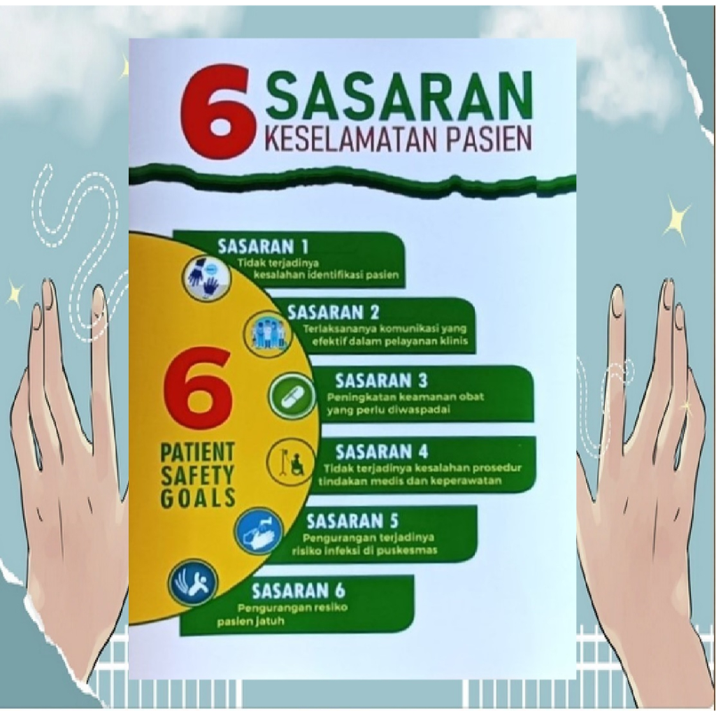 Jual Poster 6 Sasaran Keselamatan Pasien | Poster K3 | Shopee Indonesia