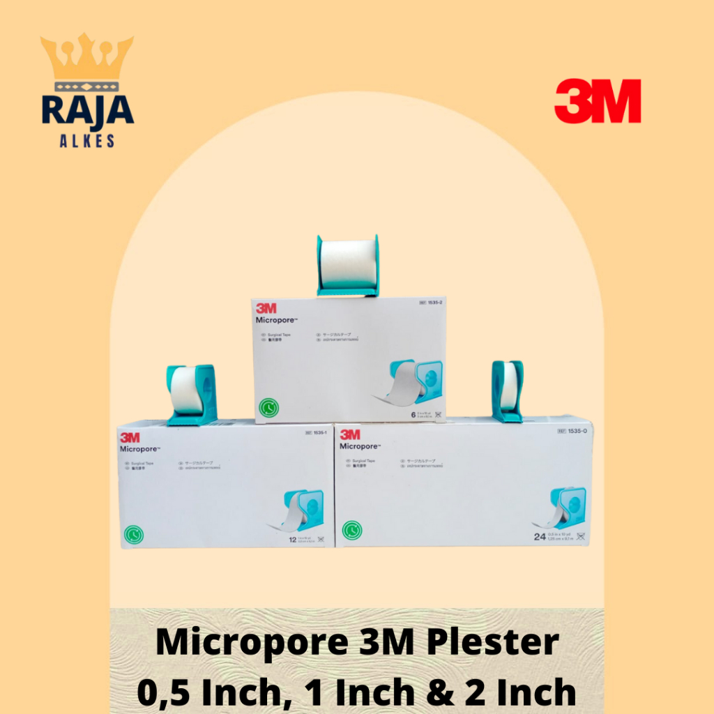 Jual Micropore 3M Plester Putih 0,5 inch, 1 inch & 2 inch | Shopee ...