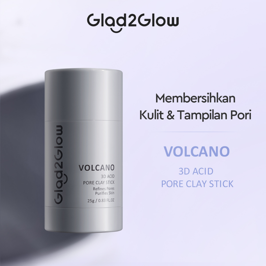 Jual Glad2Glow Volcano Clay Mask Masker Wajah Face Cleansing Stick