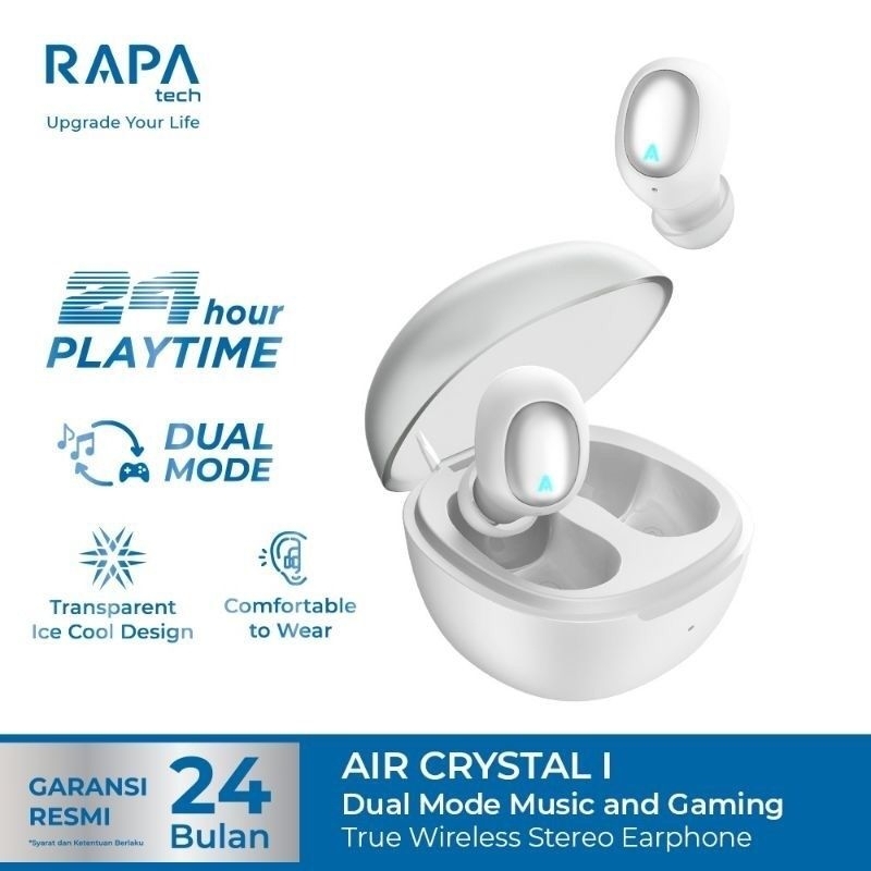 Jual Rapa TW3031 Air Crystal Bluetooth 5.3 TWS Earbuds Dual Mode Ultra ...