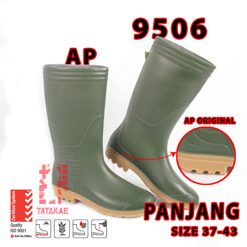 Jual Ap Boots Original Ap Hijau Sepatu Karet Kebun Petani Proyek Shopee Indonesia