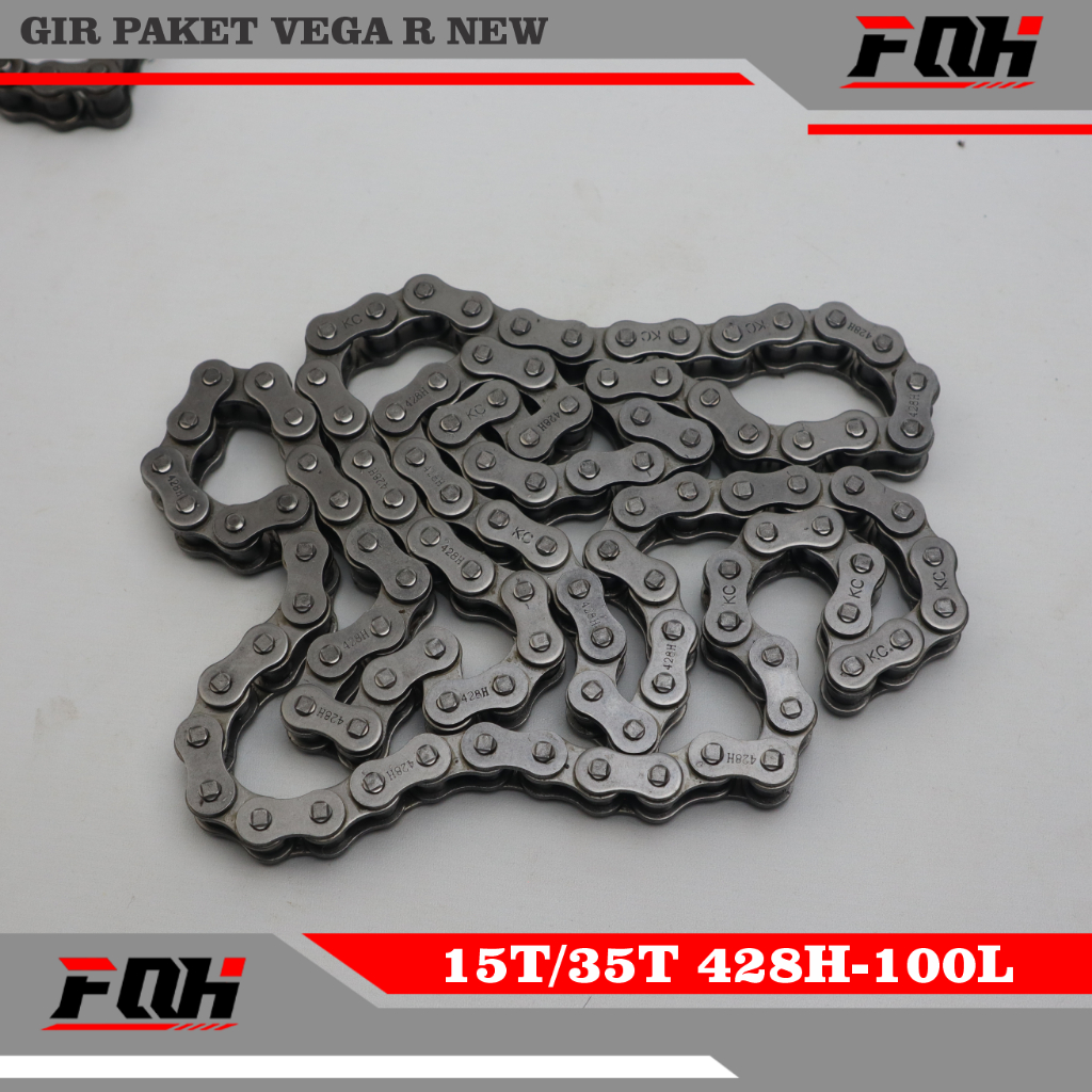 Jual Gear Set Vega R New 15T/35T 428H-100L Hitam KC / gir set vega r ...