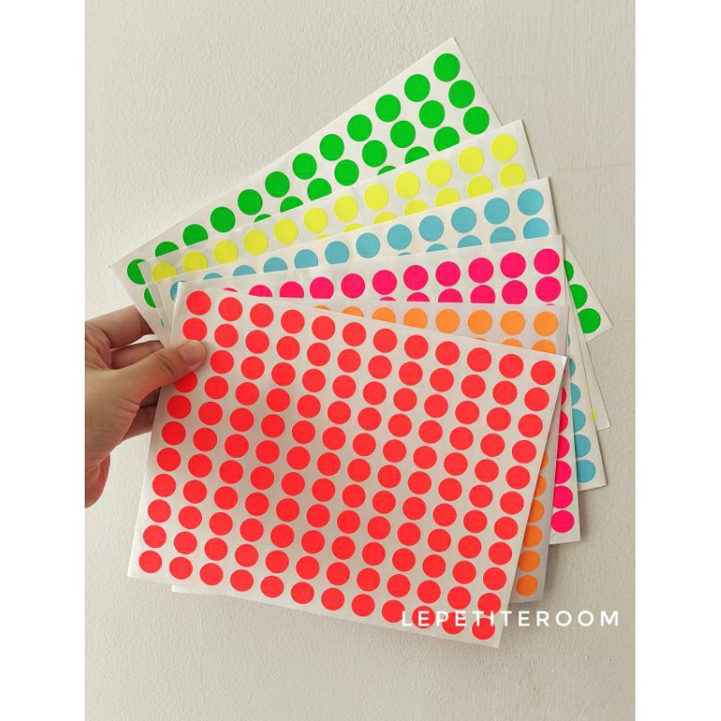Jual STIKER DOT ECER / STIKER BULAT WARNA WARNI / STIKER DOT / LABEL ...