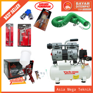 Jual New Paket Lengkap Bengkel Item Mesin Kompresor Listrik Oilless Silent Liter Lakoni