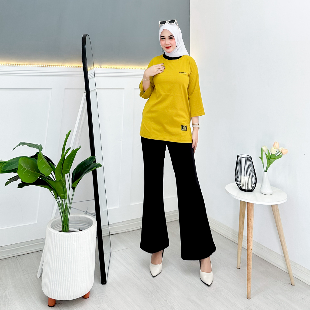 Jual KAOS OVERSIZE HIJAB STYLE LENGAN 7/8 // KAOS WANITA KEKINIAN