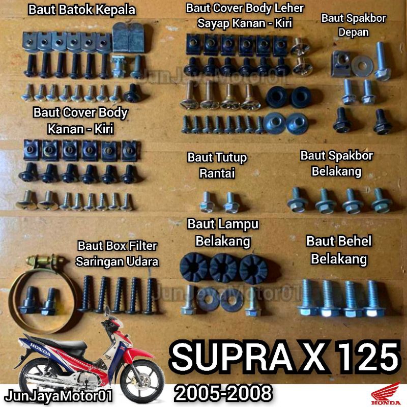 Jual Baut Lengkap Full Set Body Honda Supra X Lama Baut Lengkap