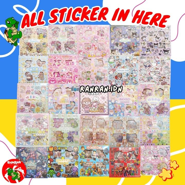 Jual Sticker Premium Waterproof Karakter Cewek Cowok/Momojan/Sanrio ...