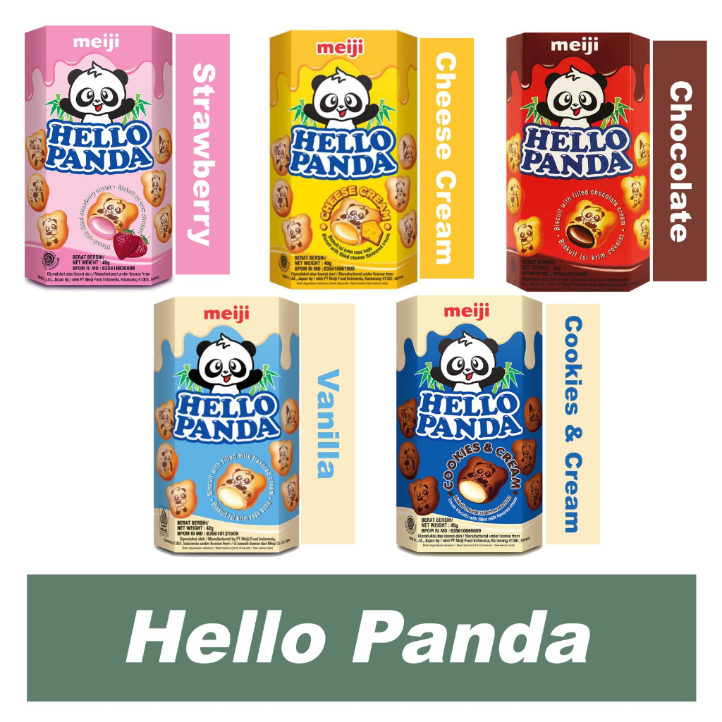 Jual Meiji Hello Panda Biscuit 5 Varian Rasa Promo Halal Shopee Indonesia