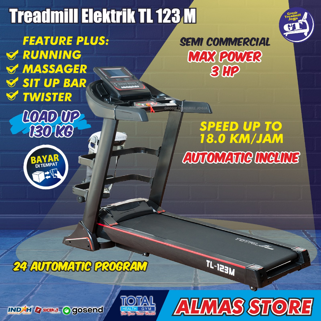 Jual Alat Olahraga Lari fitness Fitnes gym Treadmill Elektrik
