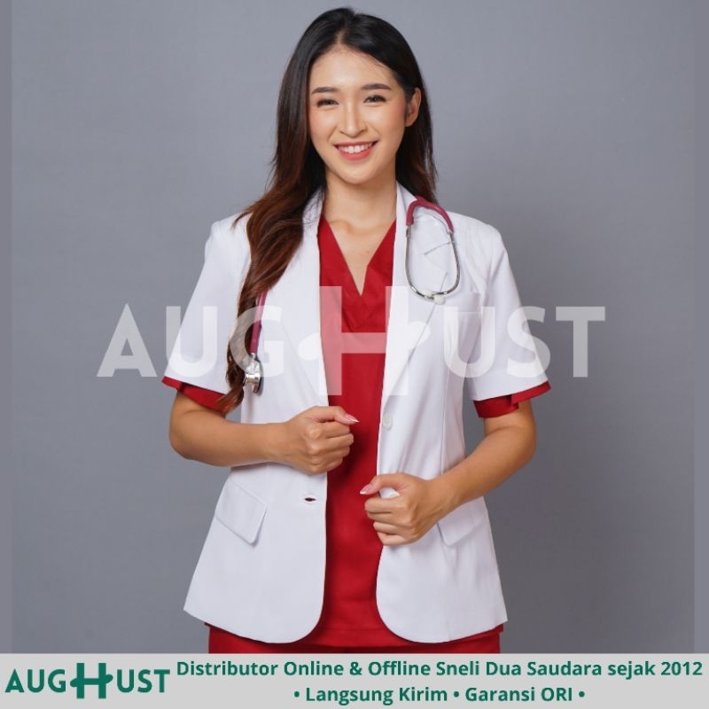 Jual Jas Dokter Wanita Lengan Pendek Sneli Wanita Lengan Pendek Jas