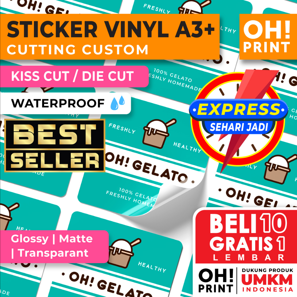 Jual Cetak Stiker Vinyl A3 Sehari Jadi Cetak Stiker Label Kemasan Label Usaha Makanan 6743