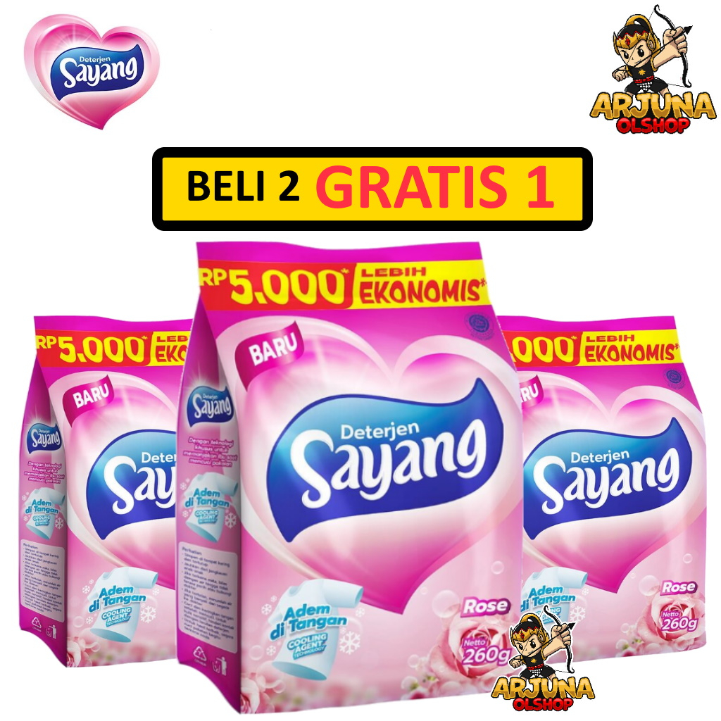 Jual Sayang Deterjen Bubuk 260GR (Beli 2 Gratis 1) | Shopee Indonesia
