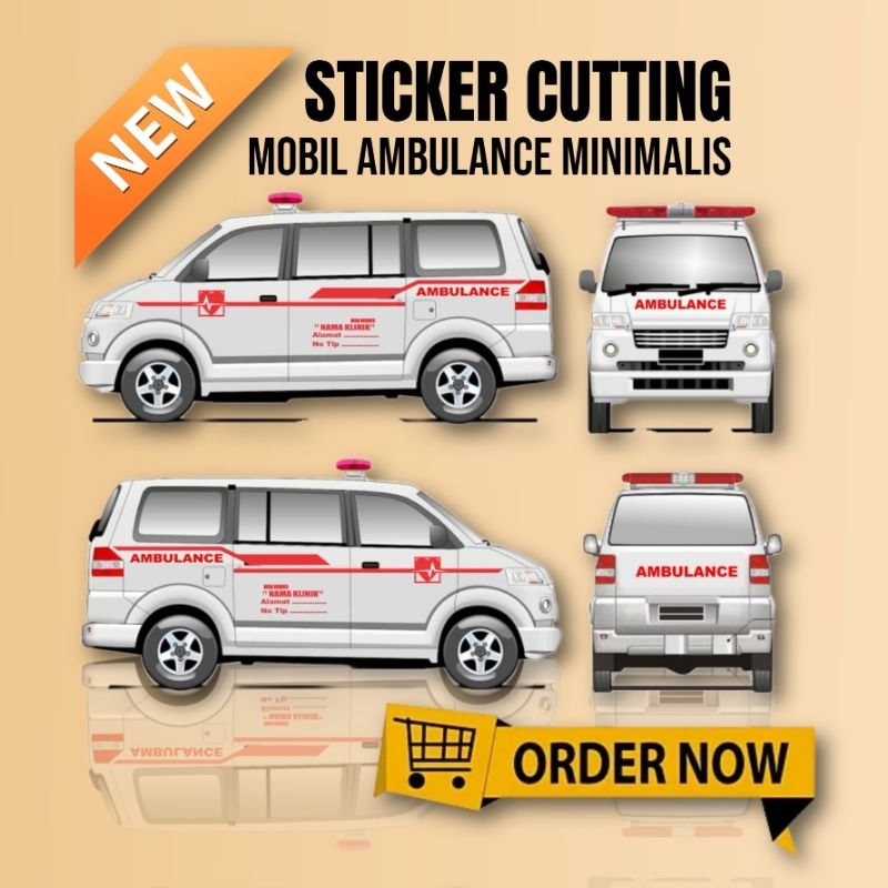 Jual Sticker Mobil Ambulance strip Minimalis elegan | Shopee Indonesia