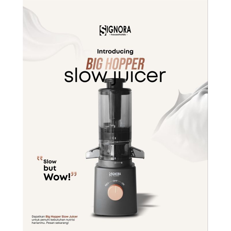 Jual Big Hopper Slow Juicer Signora Berhadiah Langsung / Big Mouth Slow