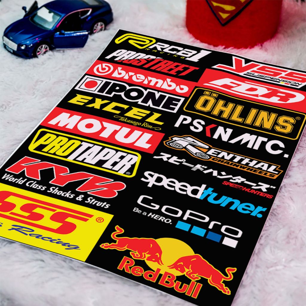 Jual Stiker Pack Sponsor Racing, Stiker Motor, Sticker Motor, Stiker ...