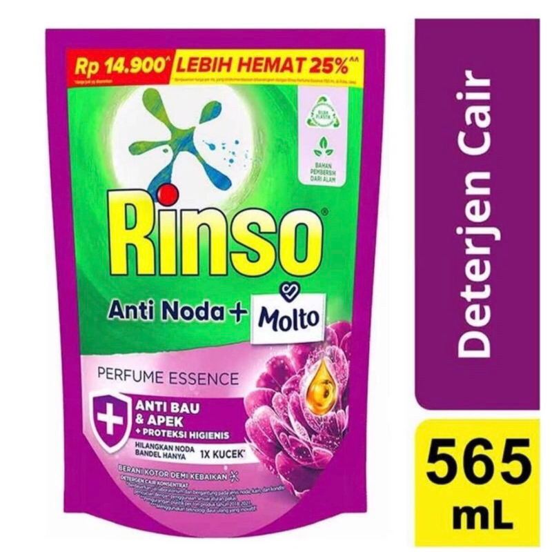 Jual Rinso Detergen Cair Liquid Detergent Konsentrat Proteksi Higienis ...