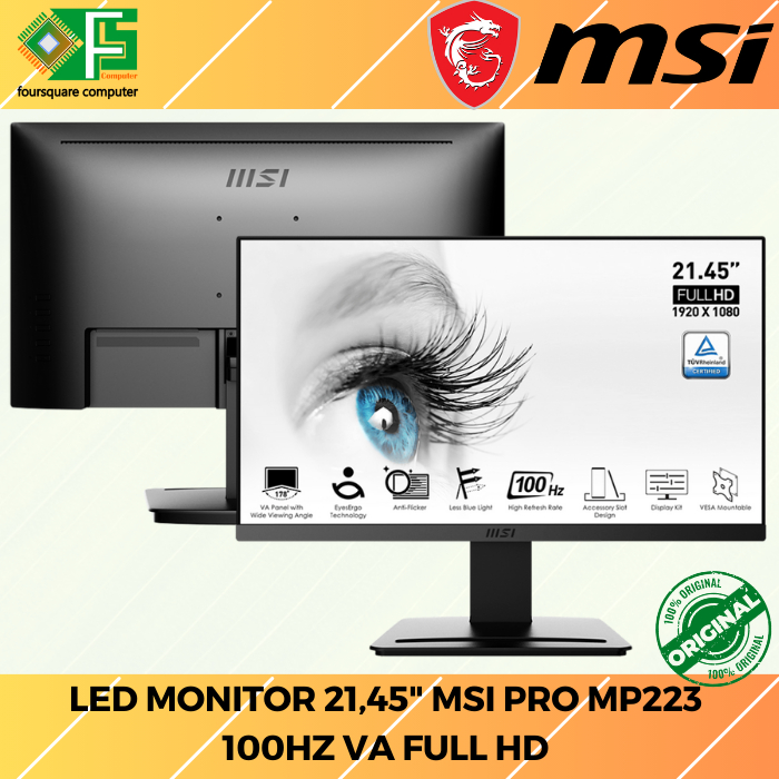 Jual Led Monitor Inch Msi Pro Mp Hz Va Full Hd Shopee Indonesia