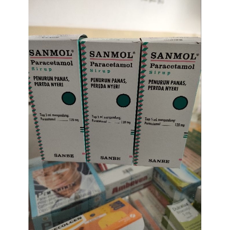 Jual Sanmol Syrup 60 Ml Paracetamol Penurun Panas Demam Shopee