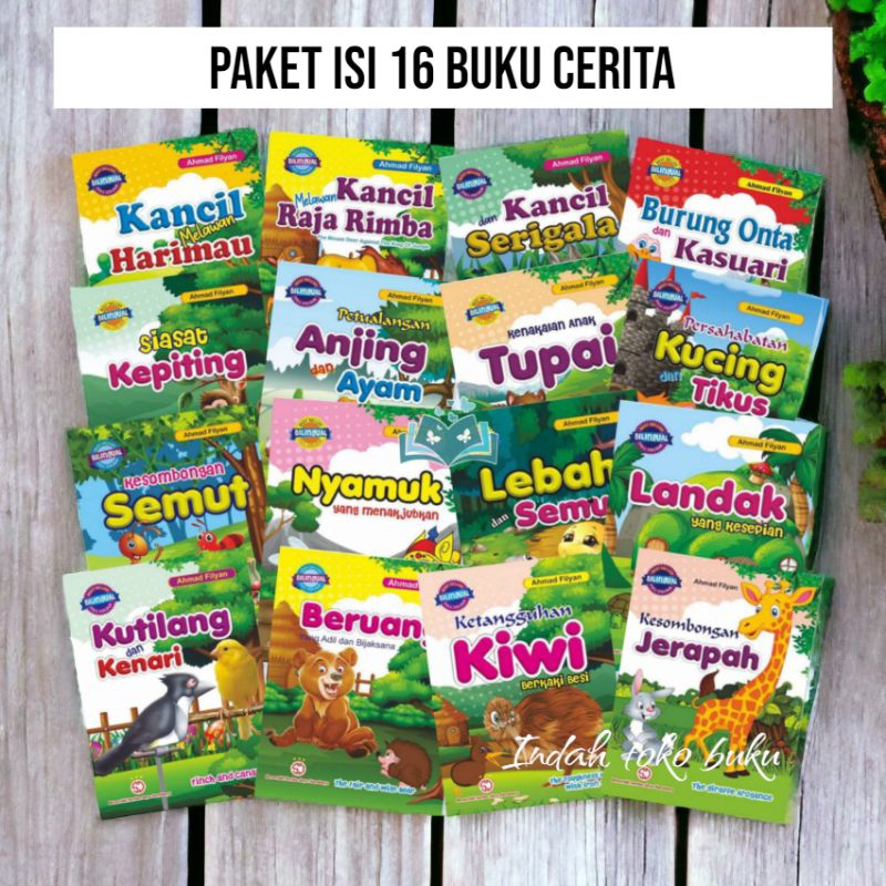 Jual SJ - PAKET ISI 16 Buku Cerita Anak Dongeng Binatang Fabel Murah ...