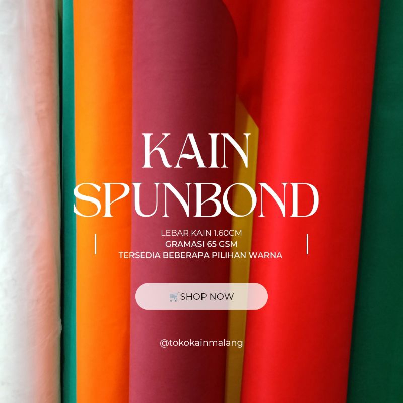 Jual KAIN SPUNBOND POLOS GRAMASI 65GSM (HARGA PER 1METER) Shopee