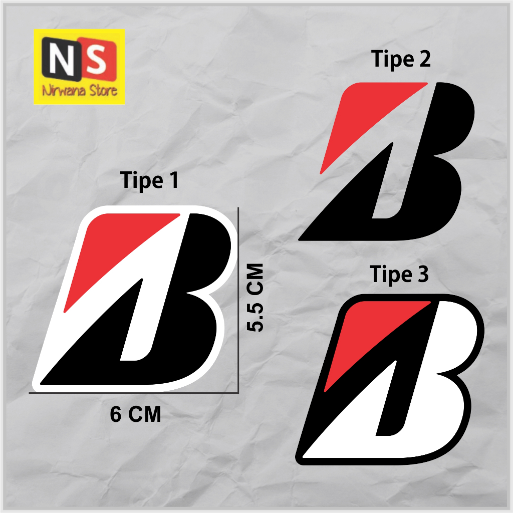 Jual Stiker B Bridgestone - Cutting Stiker Logo - Kaca Mobil Shock ...