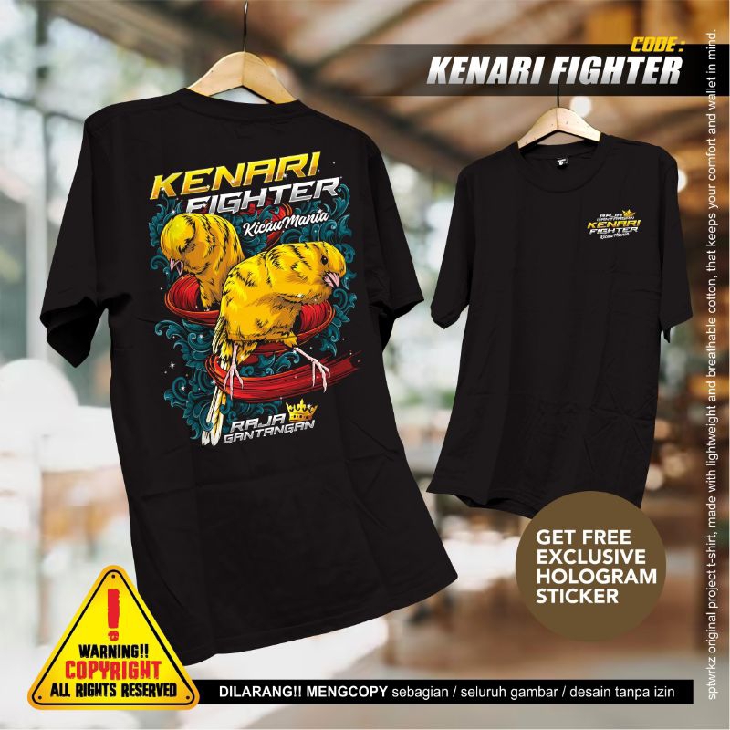 Jual Kaos Kenari Fighter/New Desain/Bisa Cod | Shopee Indonesia