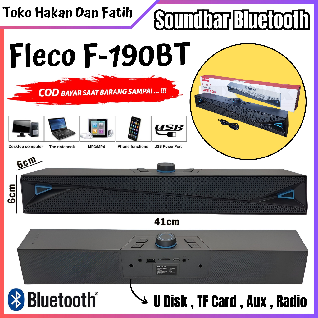 Jual Speaker Soundbar Fleco F Bt Speaker Tv Speaker Leptoop Speaker Komputer Dan Hp Bisa